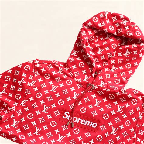 supreme hoodie louis vuitton|louis vuitton supreme red hoodie.